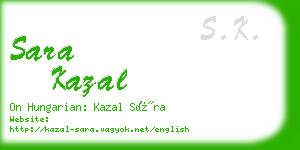 sara kazal business card